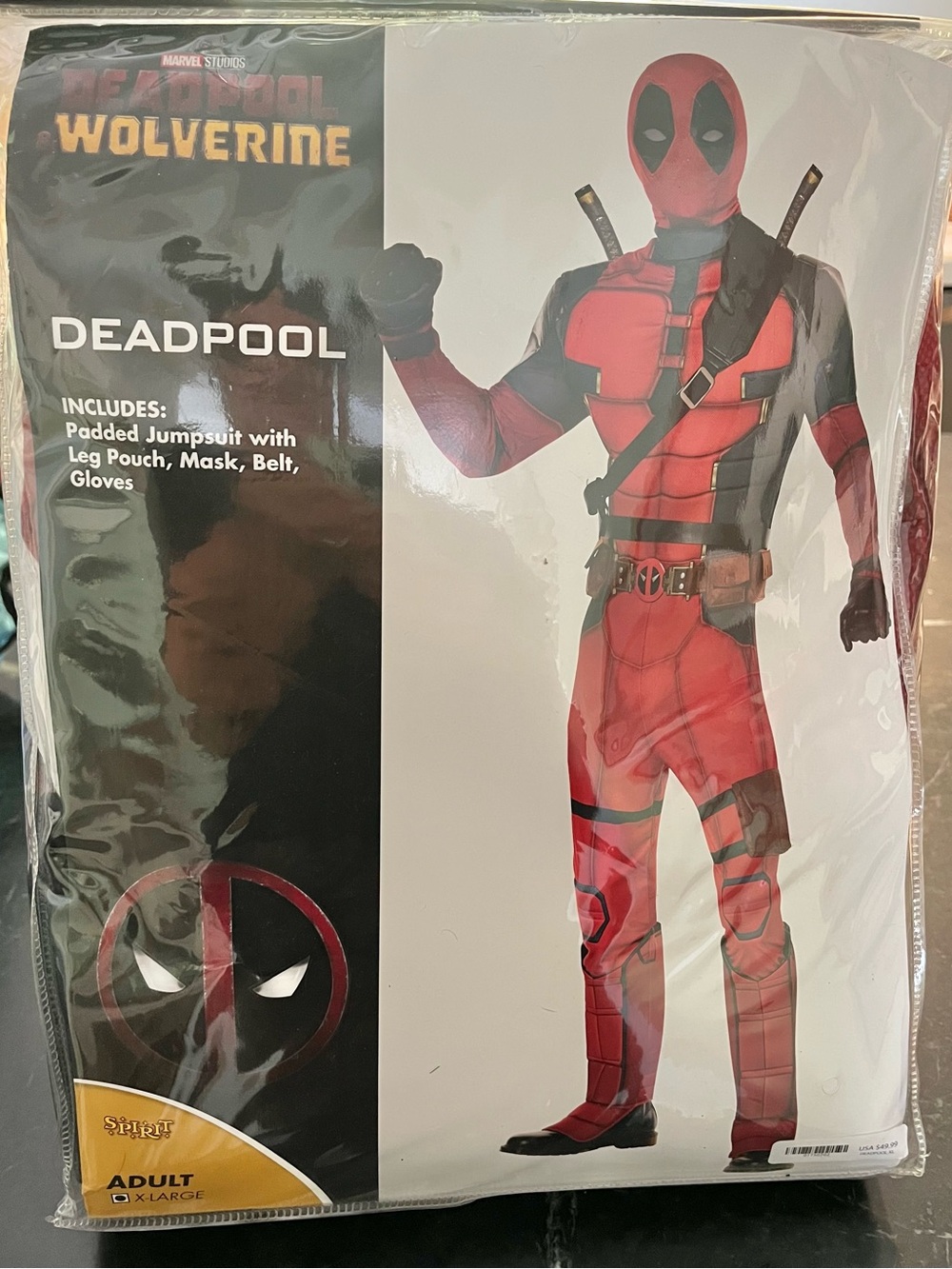 New Spirit Halloween Deadpool & Wolverine Costume Adult XL Marvel Complete